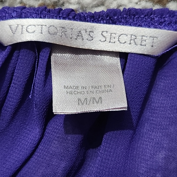Victoria's Secret Sexy Purple Lace Sheer Babydoll Chemise Lingerie Dress - Picture 6 of 7